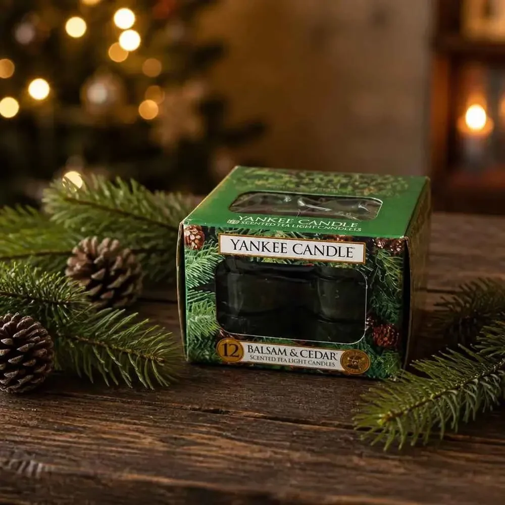 Yankee Candle Balsam & Cedar Scented Tea Light Candles 12-Pack